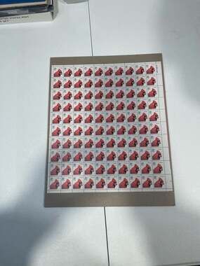 US Scott #2480 Cardinal 1991 Flora & Fauna Series 30c Full Sheet of 100 Stamps M